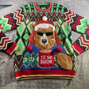 Festive Bear Christmas Sweater - Multicolor